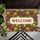 Welcome Sign Spring Summer Floral Meadow Olive Green - Home Decor Gift Doormat - 6
