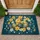 Golden Easter Bunny Easter Eggs Spring Flowers - Easter Home Decor Doormat - 1