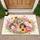 Six Kittens Blue Eyes Lush Spring Flowers Butterflies - Home Decor Gift for Cat Lover Doormat - 1