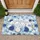 Fluffy White Kittens Blue Rose Hydrangea - Cat Lover Home Decor Gift Doormat - 1