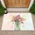 Botanical Tulips Mason Jar Butterflies - Home Decor Gift for Garden Lover Doormat - 1