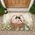 Tuxedo Cat Reading Book Cottage Garden - Home Decor Gift for Cat Lover Doormat - 1