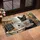 Spectacled French Bulldog Cafe Newspaper Croissant - Bistro Home Decor Gift for Dog Lover Doormat - 4