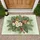 Vibrant Lorikeet Bird of Paradise Plumeria Floral - Tropical Home Decor Gift Doormat - 1