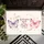 Purple Pink Butterfly Angels Near Sprig Floral Vines Feather Heart - Home Decor Gift Doormat - 6