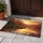 Snowy Peaks Autumn Mountain Lake Log Cabin Rowboat - Home Decor Gift Doormat - 5