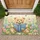Teddy Bear Reading Book Wildflower Meadow - Home Decor Gift for Garden Lover Doormat - 1