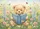 Teddy Bear Reading Book Wildflower Meadow - Home Decor Gift for Garden Lover Doormat - 7