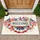 WELCOME Banner Patriotic Bunting American Flag Flowers - Independence Day Gift for Veterans Doormat - 1