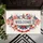 WELCOME Banner Patriotic Bunting American Flag Flowers - Independence Day Gift for Veterans Doormat - 6