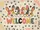Welcome Bunny Faces Paw Prints Hearts Lightning Squiggles - Everyday Home Decor Gift for Bunny Lover Doormat - 7