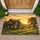 Ivy Stone Cottage Wildflower Meadow Sunset - Home Decor Gift for Garden Lovers Doormat - 1