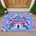 Welcome Script House Picket Fence Floral Garden - Home Entryway Decor Gift Doormat - 1