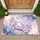 White Barn Owl Flower Crown Crescent Moon - Home Decor Gift for Owl Lovers Doormat - 1