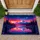 Cosmic Twilight Snow Mountains Lake Reflection Pine Trees Crescent Moon Home Decor Gift Doormat - 1