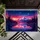 Cosmic Twilight Snow Mountains Lake Reflection Pine Trees Crescent Moon Home Decor Gift Doormat - 6