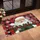 Santa Claus Holly Snowflakes Buffalo Plaid - Christmas Holiday Decor Doormat - 4