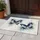 Abstract Shimmering Blue Gold Butterflies - Home Decor Gift for Butterfly Lover Doormat - 5