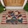 Distressed American Flag Welcome Banner Patriotic Floral - Independence Day Home Decor Doormat - 1