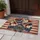 Distressed American Flag Welcome Banner Patriotic Floral - Independence Day Home Decor Doormat - 5