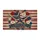 Distressed American Flag Welcome Banner Patriotic Floral - Independence Day Home Decor Doormat - 3