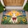 White Rabbit Sunflower Wildflower Field Golden Sun - Home Decor Gift for Rabbit Lovers Doormat - 1