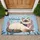 Welcome Cream Cat American Flag - Independence Day Celebration Doormat - 1