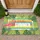 Pink Flamingo Hello SUMMER Monstera Palm Stripes - Summer Home Decor Gift Doormat - 1