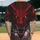 Red Snake Dragon Heads White Fangs Tribal Shapes Paint Splatters - Fantasy Fan Gift Baseball Jersey - 2