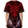 Red Snake Dragon Heads White Fangs Tribal Shapes Paint Splatters - Fantasy Fan Gift Baseball Jersey - 4