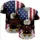 Bald Eagle American Flag Stars Stripes - Independence Day Gift for Veterans Baseball Jersey - 5