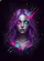Woman Purple Hair Paint Splatter Cracked Tears Mismatched Eyes - Gothic Fantasy Gift Baseball Jersey - 6