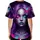 Woman Purple Hair Paint Splatter Cracked Tears Mismatched Eyes - Gothic Fantasy Gift Baseball Jersey - 4