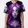 Woman Purple Hair Paint Splatter Cracked Tears Mismatched Eyes - Gothic Fantasy Gift Baseball Jersey - 3