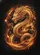 Majestic Golden Eastern Dragon Glowing Fiery Flames - Mythology Fan Gift Baseball Jersey - 6
