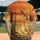 Antique Brass Sundial Sailing Ship Seagulls Ocean Sunset Sky - Outdoor Adventure Gift Baseball Jersey - 2