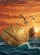 Antique Brass Sundial Sailing Ship Seagulls Ocean Sunset Sky - Outdoor Adventure Gift Baseball Jersey - 6