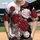 Blooming Red Pink Roses Grey Leaves Botanical Sprigs Black White Split - Garden Lover Gift Baseball Jersey - 1