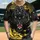Snarling Black Big Cat Head Fangs Yellow Eyes Claw Paw Yellow Lightning - Wildlife Lover Gift Baseball Jersey - 1