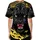 Snarling Black Big Cat Head Fangs Yellow Eyes Claw Paw Yellow Lightning - Wildlife Lover Gift Baseball Jersey - 4