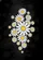 Bold White Outline Daisy Floral Cluster Black Background - Everyday Nature Lover Gift Baseball Jersey - 6