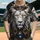 White Lion Head Ornate Crown Sapphire Pendant - Wildlife Lover Gift for Animal Enthusiast Baseball Jersey - 1