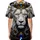 White Lion Head Ornate Crown Sapphire Pendant - Wildlife Lover Gift for Animal Enthusiast Baseball Jersey - 4