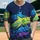 Prominent Sharks Group Lines Paint Splatters Ocean Life Gift for Marine Fans Baseball Jersey - 1