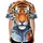 Tiger Head Phoenix Flowing Liquid Swirls Wildlife Lover Gift Baseball Jersey - 4