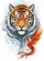 Tiger Head Phoenix Flowing Liquid Swirls Wildlife Lover Gift Baseball Jersey - 6