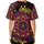Multi-layered Petal Concentric Circle Mandala Floral Psychedelic Paisley Starburst - Boho Lifestyle Baseball Jersey - 4