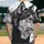 Husky Wolf Black White Fur Gold Spectacles Navy Neckerchief - Wildlife Lover Gift Baseball Jersey - 2