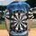 Dartboard Shattered Ice Stormy Skies Misty Clouds Frost - Darts Player Game Room Gift for Fans Baseball Jersey - 2