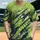 Lime Navy Gold Paint Strokes Splatter Drips - Everyday Use Gift Baseball Jersey - 1